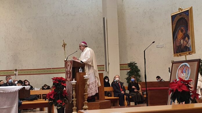 Mons. Marco Salvi presiede la celebrazione nella chiesa di San Sisto a Perugia