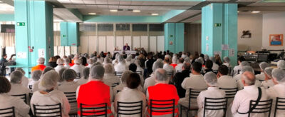 incontro pre-covid del card bassetti con le maestranze dello stabilimento nestlé-perugina